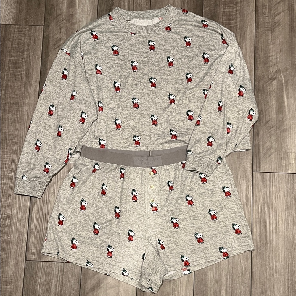 American Eagle Women’s Plush PJ Set - XL
